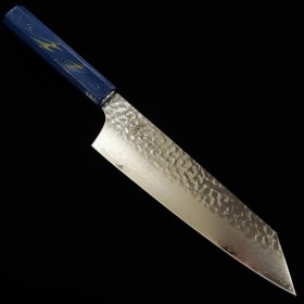 Japanese Kengata Gyuto - Sakai Takayuki - series - VG10 - 33layer Damascus - Lacquered oak Handle - size: 19cm