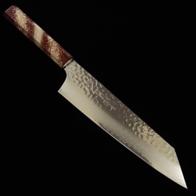 Japanese Kengata Gyuto - Sakai Takayuki - series - VG10 - 33layer Damascus - Lacquered oak Handle - size: 19cm