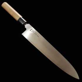 Faca japonesa do chef wagyuto MASAMOTO SOHONTEN honkasumi Tam:24/27cm