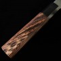 Japanese Santoku Knife - HATSUKOKORO - Satoshi Nakagawa - Blue Carbon steel No.1 - Damascus - Wenge Handle - Size: 18cm