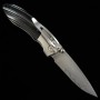 Japanese pocket knife - Mcusta - SPG2 - Shinra Mixture Ripple Serie - Black - MC-0142G - Size: 71mm