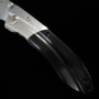 Japanese pocket knife - Mcusta - SPG2 - Shinra Mixture Ripple Serie - Black - MC-0142G - Size: 71mm