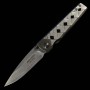 Japanese pocket knife - Mcusta - VG10 - 33 layers Damascus - KATANA - Silver - MC-0037D - Size: 71mm