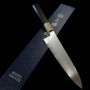 Japanese Chef knife Gyuto - MIURA - Obidama series - Nakagawa - Blue steel No.1 - Damascus - Ebony wood handle - Size : 21/24cm