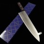 Japanese Wide Butcher knife - MASAHIRO - Semi stainless steel - Plywood handle - Size : 30cm