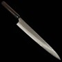 Japanese Slicer knife Sujihiki - ANRYU - Blue steel No.2 - Hammered - Rosewood handle - Size : 27cm