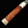 Japanese Chef Knife Gyuto - MIZUNO TANRENJO - Mirrored Finish - Engraved with a Dragon - Quince handle - size: 24cm