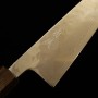 Japanese Chef knife Kiritsuke - HADO - Ohryu series - Stainless 440C - Hammered - Damascus - Oak wood handle - Size : 21cm