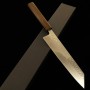 Japanese Chef knife Kiritsuke - HADO - Ohryu series - Stainless 440C - Hammered - Damascus - Oak wood handle - Size : 21cm