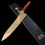 Japanese Chef Knife Gyuto - Asurah knives × Miura Knives - Collaboration knife - VG10 ‐ Mirror Finish - Orange - Size:24cm