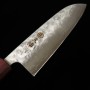 Japanese Santoku Knife - MIURA - SLD - nashiji - Oak handle - Size:16.5cm