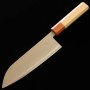 Japanese Santoku Knife - MIURA - Samidare - V1 - Hammered - Quince wood /ash handle - size: 17cm