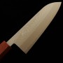 Japanese Santoku Knife - MIURA - Samidare - V1 - Hammered - Quince wood /ash handle - size: 17cm