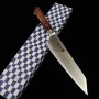Japanese Bunka knife - MIURA - Stainless AUS8 - Mahogany wood handle - Size : 19.5cm
