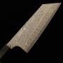 Japanese Kiritsuke Nakiri Knife - NIGARA - SG2 - Anmon Damascus - Teak handle - size: 18cm