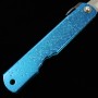 Japanese pocket knife - HIGONOKAMI - Blue carbon steel - Mizushibuki series - Blue - size: 7.2cm