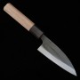 Japanese Wide Petty knife - MIURA - Blue steel No.2 - Kurouchi - Walnut wood handle - Size : 10.5cm