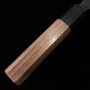 Japanese Wide Petty knife - MIURA - Blue steel No.2 - Kurouchi - Walnut wood handle - Size : 10.5cm