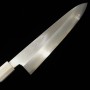 Japanese Single Bevel Chef Knife - MIURA Obidama - Silver3 - Turquoise custom handle - Size: 24cm