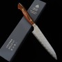 Japanese Petty knife - NIGARA - SG2 - Migaki Hammered Finish - Iron wood handle - size: 15cm