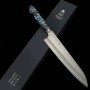 Japanese chef knife Gyuto - NIGARA - SG2 - Migaki Hammered Finish - Mother-of-Pearl Inlay handle - size: 24cm