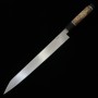 Japanese kandokoro yanagiba knife - MIURA Obidama - VG10 - Mirrored - Stabilized wood handle - Size:30cm