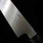 Japanese kandokoro yanagiba knife - MIURA Obidama - VG10 - Mirrored - Stabilized wood handle - Size:30cm