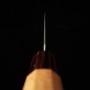 Japanese Santoku Knife - MIURA - Silver3/Ginsan - White Damascus - Zelkova wood handle - size: 16.5cm