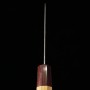 Japanese Santoku knife - MIURA - Stainless 440C - Damascus - Nashiji - Oak wood handle - Size : 16.5cm