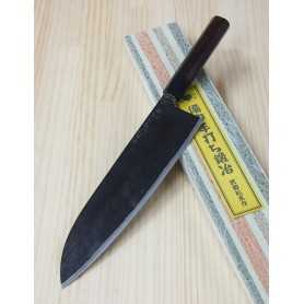 Faca japonesa do chef gyuto artesanal TAKEDA HAMONO - Aço super blue steel - 24cm