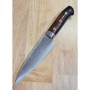 Japanese Petty Knife - TAKESHI SAJI - Blue Steel No.2 Damascus - Colored - Ironwood Handle - Size: 13.5/15cm