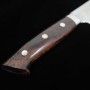 Japanese Chef Knife Gyuto - TAKESHI SAJI - Blue Steel No.2 Damascus - Colored - Ironwood Handle - Size: 18/21/24cm