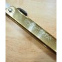 Canivete HIGONOKAMI aço carbono damascus blue steel gold handle Tam:90mm