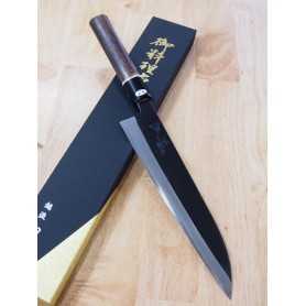 Faca japonesa do chef gyuto TSUKASA HINOURA Black finish Tam:24cm