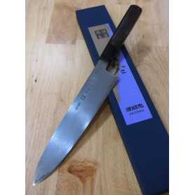 Faca japonesa do chef gyuto MIZUNO TANRENJO Série:blue1 damascus tam:24cm
