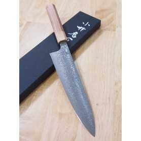 Faca japonesa do chef gyuto KEI KOBAYASHI Série SG2 damascus Tam:21/24cm