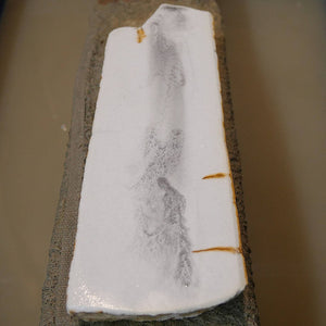 Miotsukushihime Pedra de Amolar Natural Iyo Meito NM01 Branca 63×190×31mm