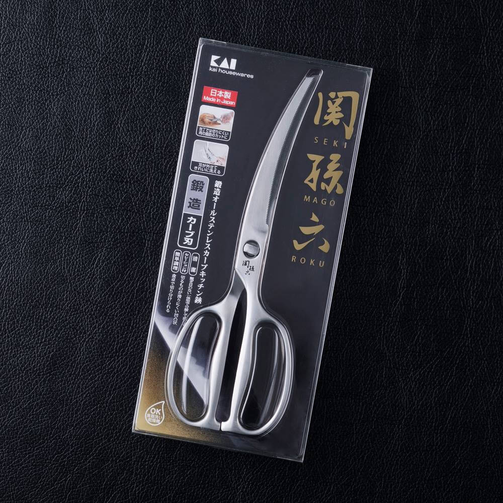 Seki Magoroku SEKI MAGOROKU DH-3346 Tesoura de cozinha curva totalmente em inox