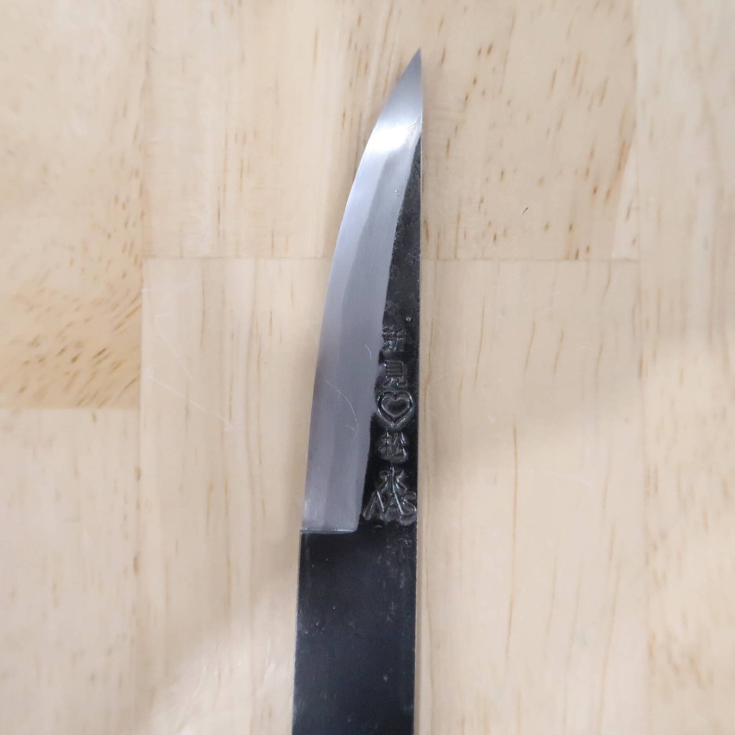 Takeda Hamono TAKEDA Bitchu forjado a mano, acero Hitachi Aogami Super, cuchillo pequeño (65 mm)