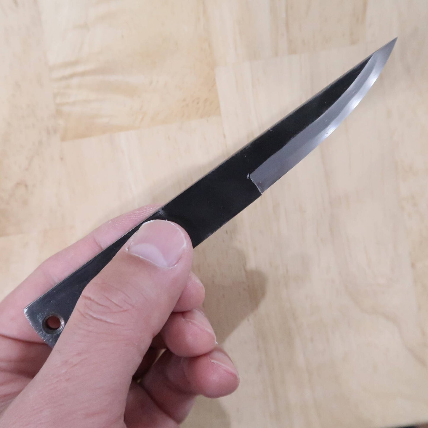 Takeda Hamono TAKEDA Bitchu forjado a mano, acero Hitachi Aogami Super, cuchillo pequeño (65 mm)