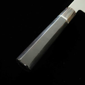 酔心 SUISIN 白鋼 本焼 和牛刀 総鏡面仕上げ 黒檀八角銀線一本柄 (270mm)