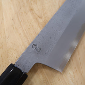 Gyuto SAKAI KIKUMORI "Kikuzuki" Aogami no.2 acabado nashiji, mango octogonal de magnolia (210mm)