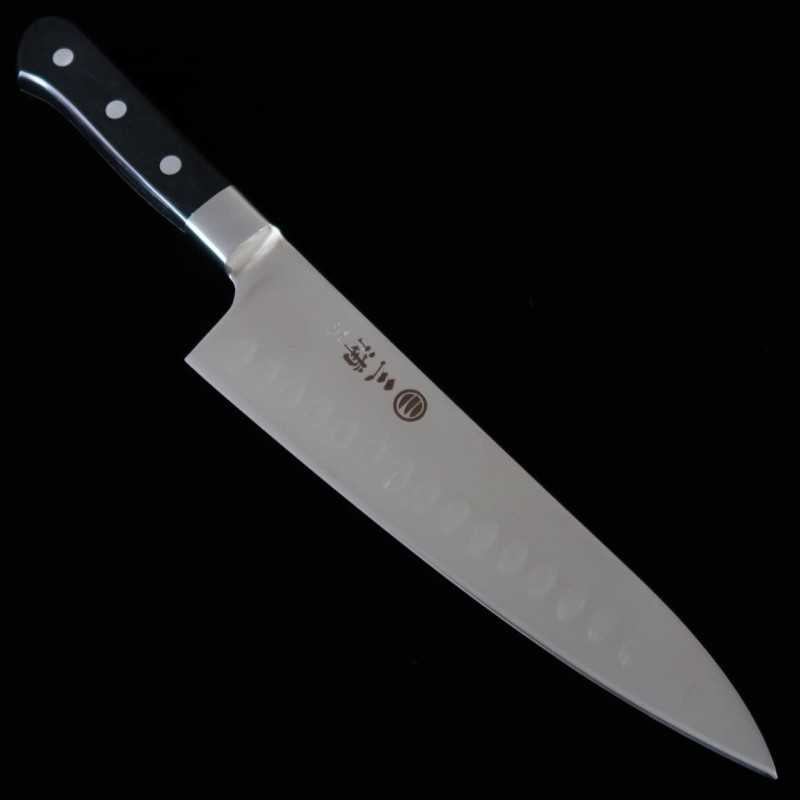MIURA Gyuto au molybdène pour saumon, finition alvéolée (200 mm)