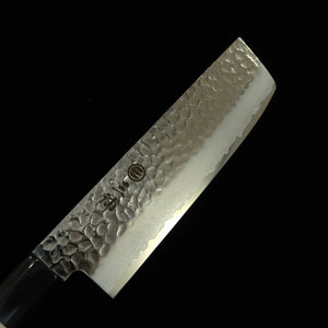 三浦 MIURA ステンレスモリブデン鋼 鎚目ダマスカス 菜切 (160mm)
