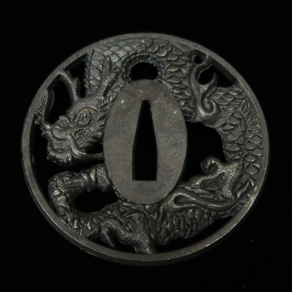 Tsuba de katana modelo dragón