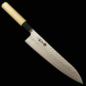 MIURA Gyuto AUS10 (10A) martillado damasco, mango octogonal de magnolia (210/240 mm)
