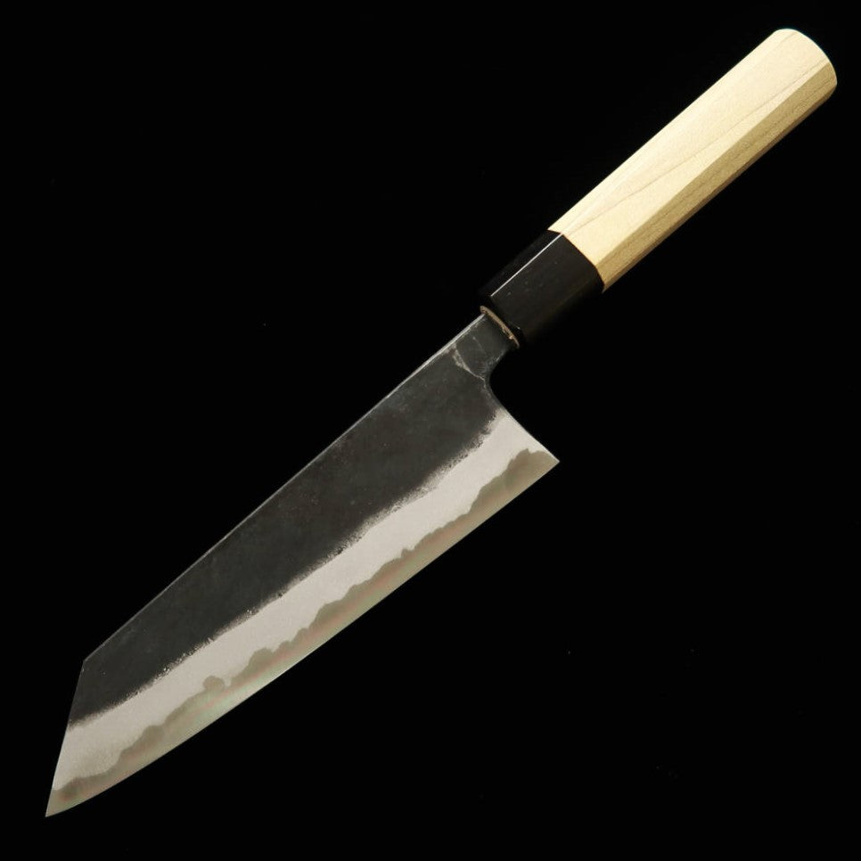 Kyouhei Shindo Bunka, acier Aogami II, martelage noir, manche octogonal en magnolia (165 mm)