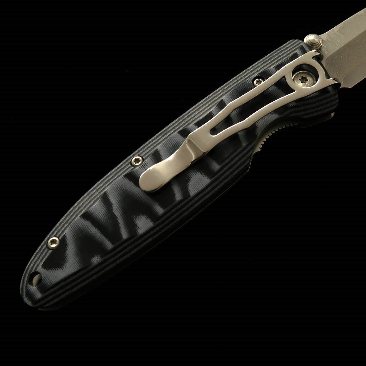 Mcusta Classic Wave Damasco Blue Micarta Canivete MC-0010D (85mm)