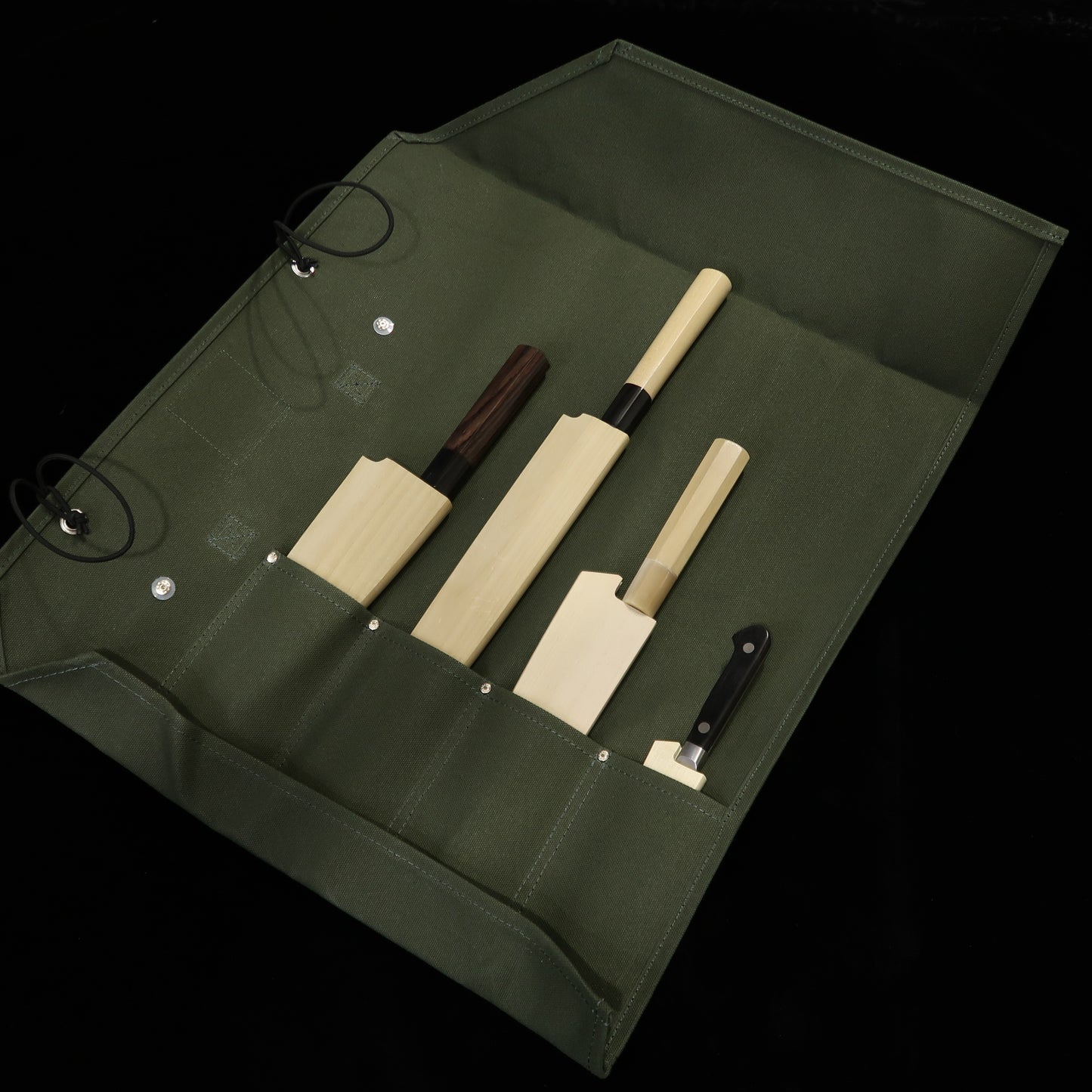 Miura Facas Estojo de lona para facas 51×48cm para 4 facas (Azul marinho/preto/vermelho/verde/bege)