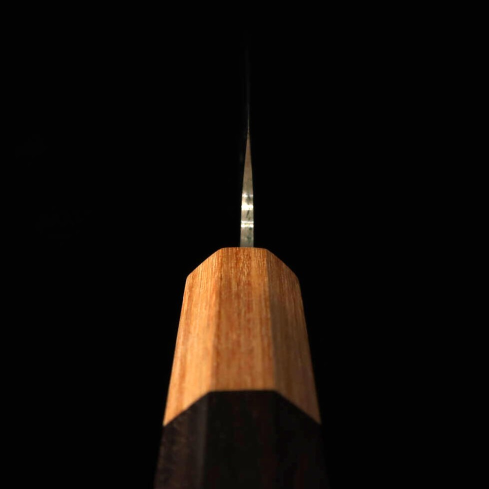 Takeshi Saji Petty Knife, VG10 Colored Damascus with Rosewood Octagonal Handle (130mm)